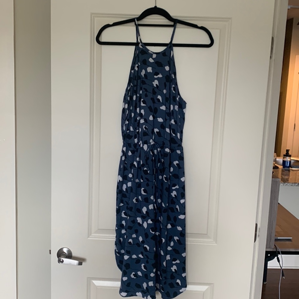 LOFT Sleeveless  Printed Halter Dress